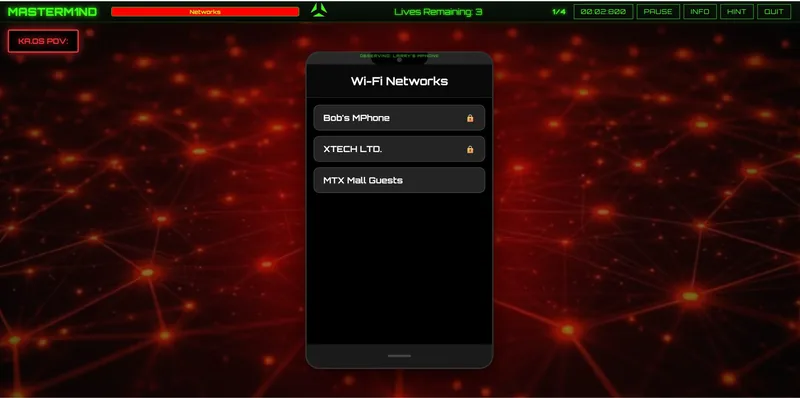 A phone listing Wi-Fi networks, seen from the KA.OS point of view