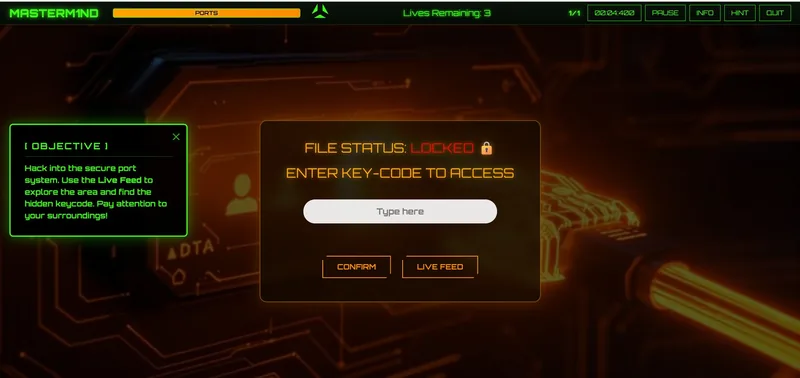 A locked file prompt asking for a key-code
